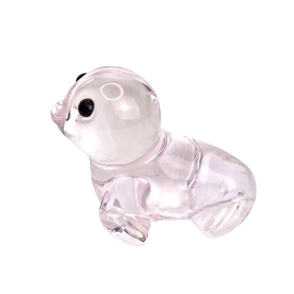 Set Of 2 Oneida 24% Lead Crystal Pink Teddy‎ Bear & Seal Figurine Paperweights - Picture 8 of 15